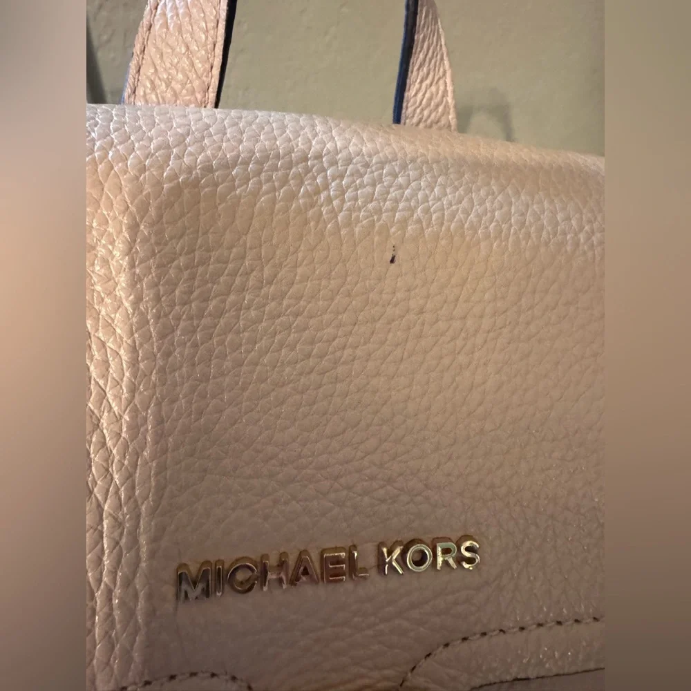 Michael Kors Beige/Tan Pebbled Leather Backpack
